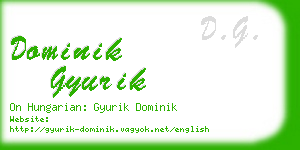 dominik gyurik business card